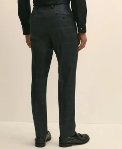 Brooks Brothers Explorer Collection Slim Fit Wool Windowpane Suit Pants