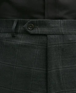 Brooks Brothers Explorer Collection Slim Fit Wool Windowpane Suit Pants