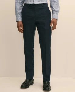 Brooks Brothers Explorer Collection Slim Fit Wool Overcheck Suit Pants