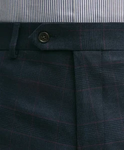 Brooks Brothers Explorer Collection Slim Fit Wool Overcheck Suit Pants