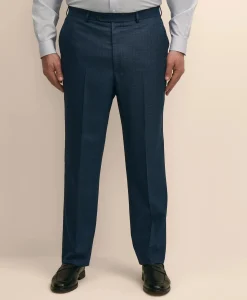 Brooks Brothers Explorer Collection Big & Tall Stretch Wool Blend Birdseye Suit Pants