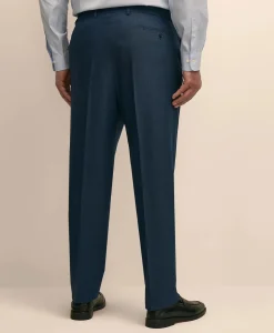 Brooks Brothers Explorer Collection Big & Tall Stretch Wool Blend Birdseye Suit Pants
