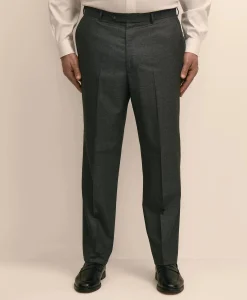 Brooks Brothers Explorer Collection Big & Tall Stretch Wool Blend Birdseye Suit Pants