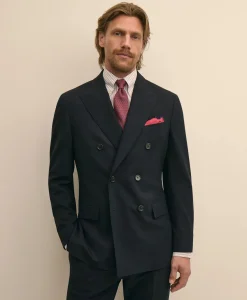 Brooks Brothers Explorer Collection Slim Fit Wool Double-Breasted Suit Jacket