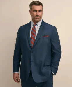 Brooks Brothers Explorer Collection Big & Tall Stretch Wool Blend Birdseye Suit Jacket