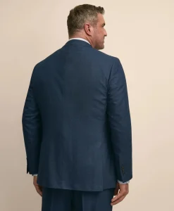 Brooks Brothers Explorer Collection Big & Tall Stretch Wool Blend Birdseye Suit Jacket