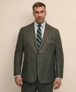 Brooks Brothers Explorer Collection Big & Tall Stretch Wool Blend Pinstripe Suit Jacket