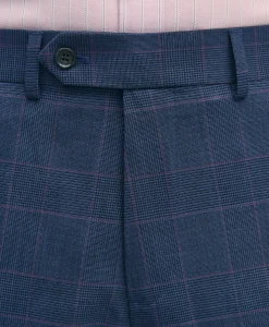 Brooks Brothers Explorer Collection Slim Fit Wool Check Suit Pants