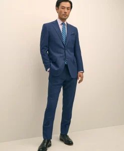 Brooks Brothers Explorer Collection Slim Fit Wool Check Suit Pants