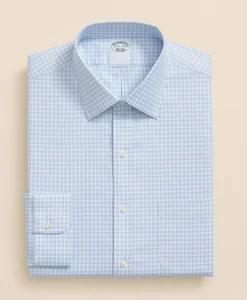 Brooks Brothers Explorer Collection Non-Iron Twill Ainsley Collar, Gingham Dress Shirt