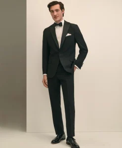 Brooks Brothers Explorer Collection Classic Fit Wool Tuxedo Pants