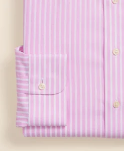 Brooks Brothers Explorer Collection Non-Iron Twill Ainsley Collar, Bengal-Stripe Collar Dress Shirt
