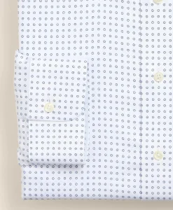 Brooks Brothers Explorer Collection Non-Iron Twill Ainsley Collar, Geo Dot Dress Shirt
