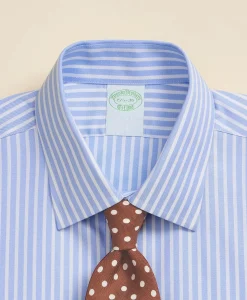 Brooks Brothers Explorer Collection Non-Iron Twill Ainsley Collar, Bengal-Stripe Dress Shirt