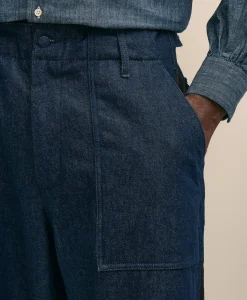 Brooks Brothers X Engineered Garments Cotton Denim Fatigue Dress Pants