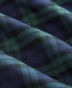 Brooks Brothers X Engineered Garments Cotton Flannel Round Pinhole Collar Oversized, Tartan Dress Shirt