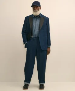 Brooks Brothers X Engineered Garments Cotton Denim Oversized Dinner Jacket