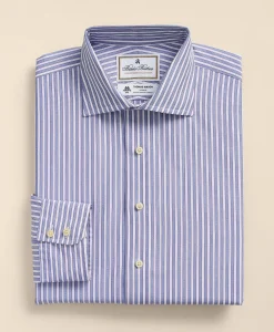 Brooks Brothers X Thomas Mason® Cotton Poplin English Collar, Stripe Dress Shirt