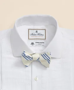 Brooks Brothers X Thomas Mason® Cotton English Collar, Swiss Pleat Front Tuxedo Shirt