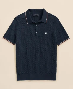 Cable Knit Archive Tennis Polo in Supima® Cotton