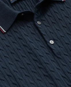 Cable Knit Archive Tennis Polo in Supima® Cotton
