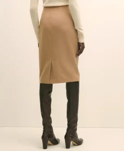 Camel Hair Pencil Skirt