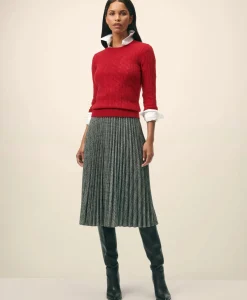 Cashmere Cable Crewneck Sweater