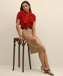 Cashmere Short-Sleeve Shell