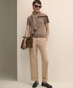 Cashmere Short-Sleeve Shell