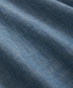 Chambray Cotton Poplin Polo Button Down Collar, Sport Shirt