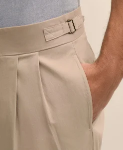 Classic Fit Cotton Blend Side-Tab Dress Pants