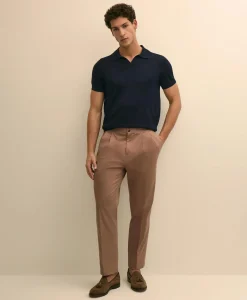 Classic Fit Cotton Blend Side-Tab Dress Pants