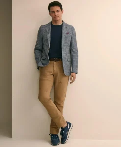 Classic Fit Cotton-Linen-Wool Hopsack Sport Coat
