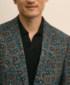 Classic Fit Cotton Medallion Mosaic Sport Coat