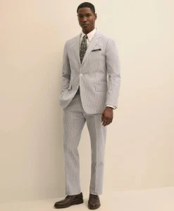 Classic Fit Cotton Seersucker 1818 Suit