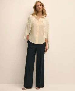 Classic Fit Linen Stripe Shirt