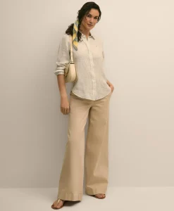 Classic Fit Linen Stripe Shirt