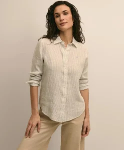 Classic Fit Linen Stripe Shirt