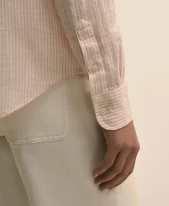 Classic Fit Linen Stripe Shirt