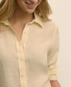 Classic Fit Linen Stripe Shirt