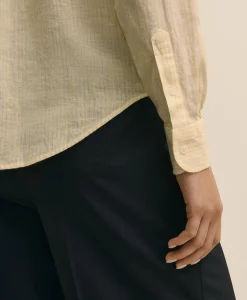 Classic Fit Linen Stripe Shirt