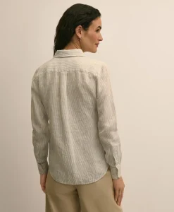 Classic Fit Linen Stripe Shirt