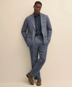 Classic Fit Linen Twill Suit Pants