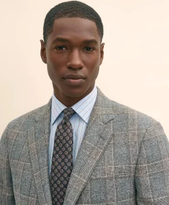 Classic Fit Saxon Wool Bold Check 1818 Suit
