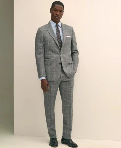 Classic Fit Saxon Wool Bold Check 1818 Suit