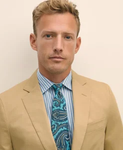 Classic Fit Stretch Cotton Twill Suit Jacket