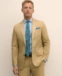 Classic Fit Stretch Cotton Twill Suit Jacket