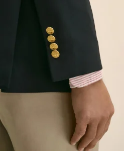 Classic Fit Stretch Wool Double-Breasted 1818 Blazer