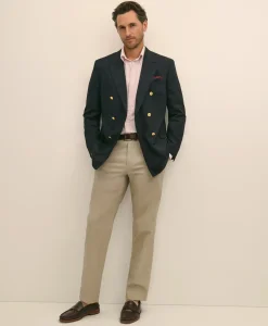 Classic Fit Stretch Wool Double-Breasted 1818 Blazer