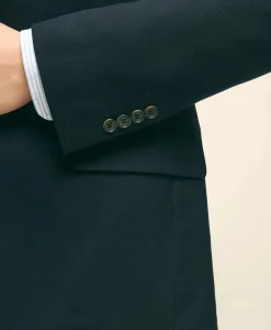 Classic Fit Stretch Wool Hopsack Blazer